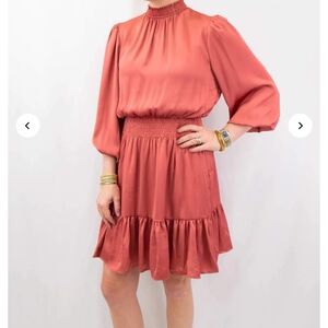 Skies Are Blue Terracotta Matte Satin Sundress